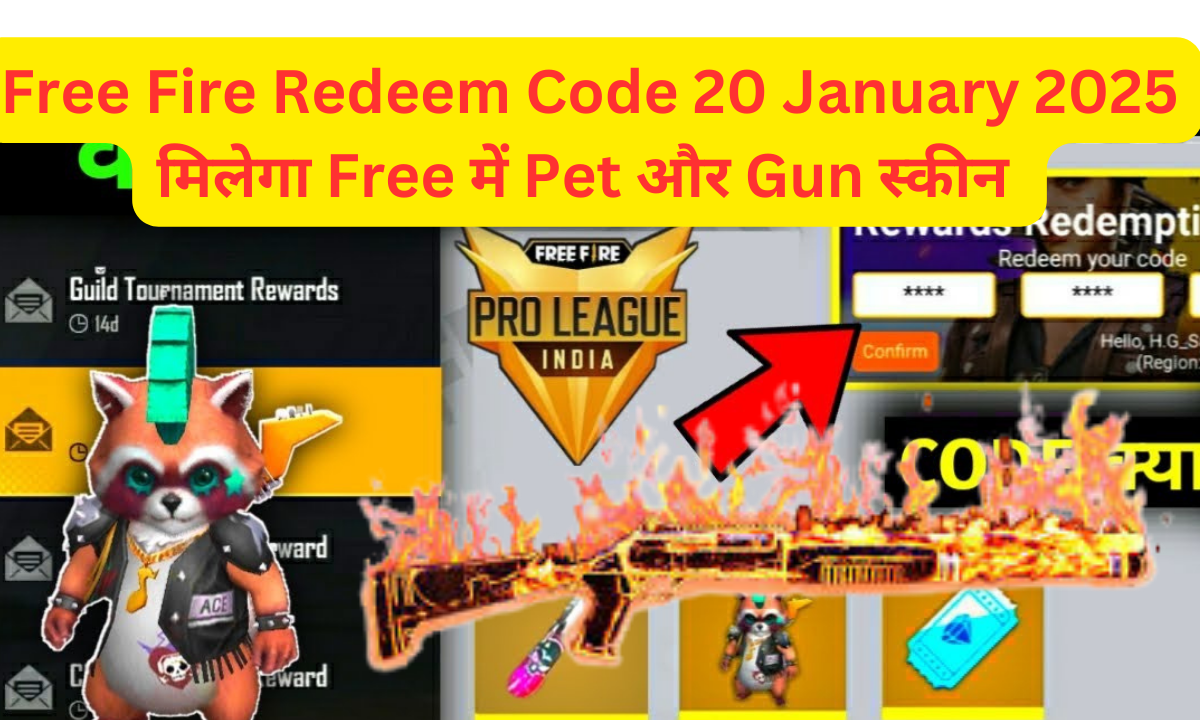 Free Fire Redeem Code 20 January 2025