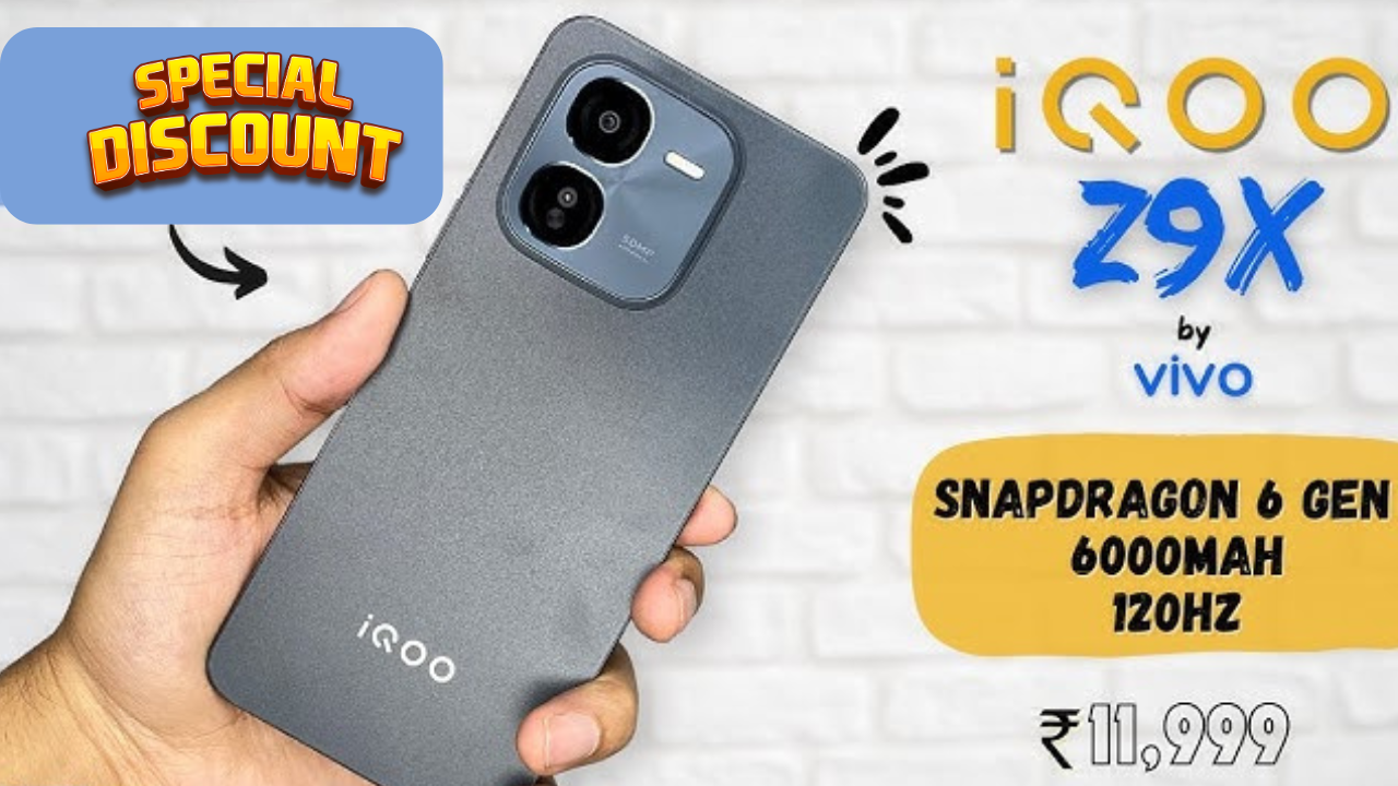 iQOO Z9x 5G पर धमाकेदार डिस्काउंट, 6000mAh बैटरी और 256GB स्टोरेज मिलेगा बस इतनी दम